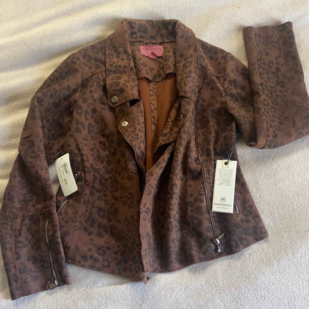 Leopard moto jacket